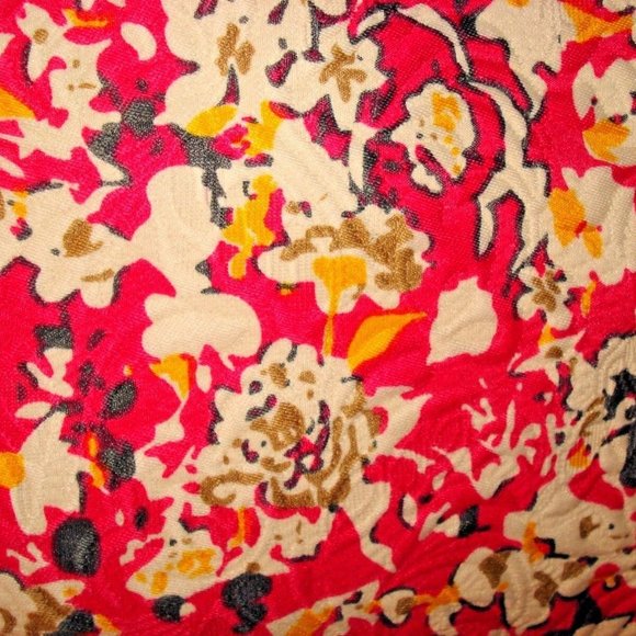 TULLE Mini Skirt Pleats Marble Fall Floral Garden Quilted Material Womens L NEW - Picture 4 of 7